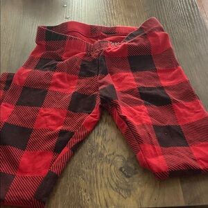 Cat & Jack Kids Checkered Pajama Bottoms - Red and Black